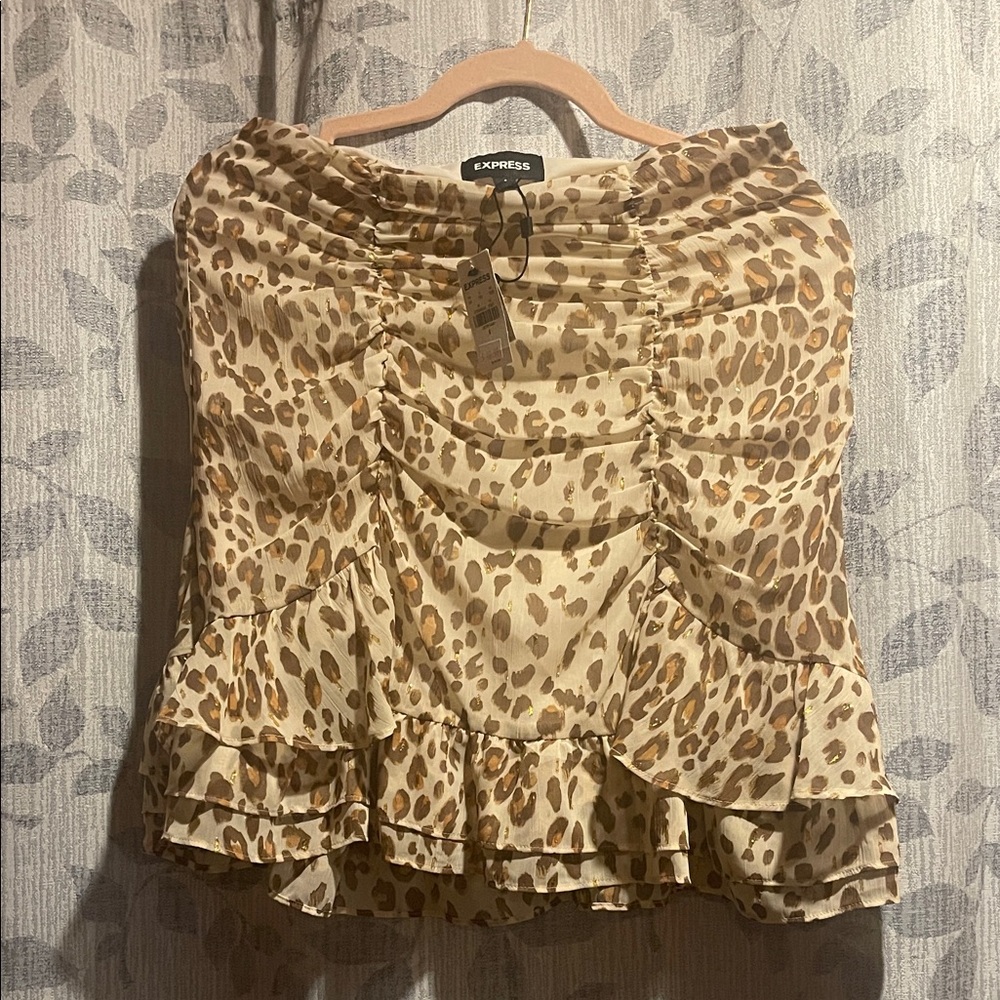 EXPRESS Animal Print Mini Skirt